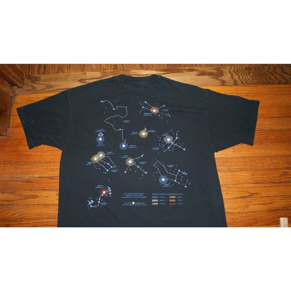 Vintage Superstars Shirt Mens 2XL Constellation Liberty Graphics 90s AOP 2 Sided - Picture 2 of 11